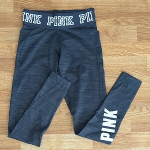 Victoria's Secret PINK ULTIMATE Gray Leggings, Womens Size XS Extra Small